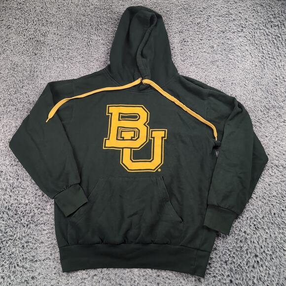 Baylor University Men Medium Green NCAA Logo Graphic Pullover Fleece Sweatshirt - Picture 1 of 6